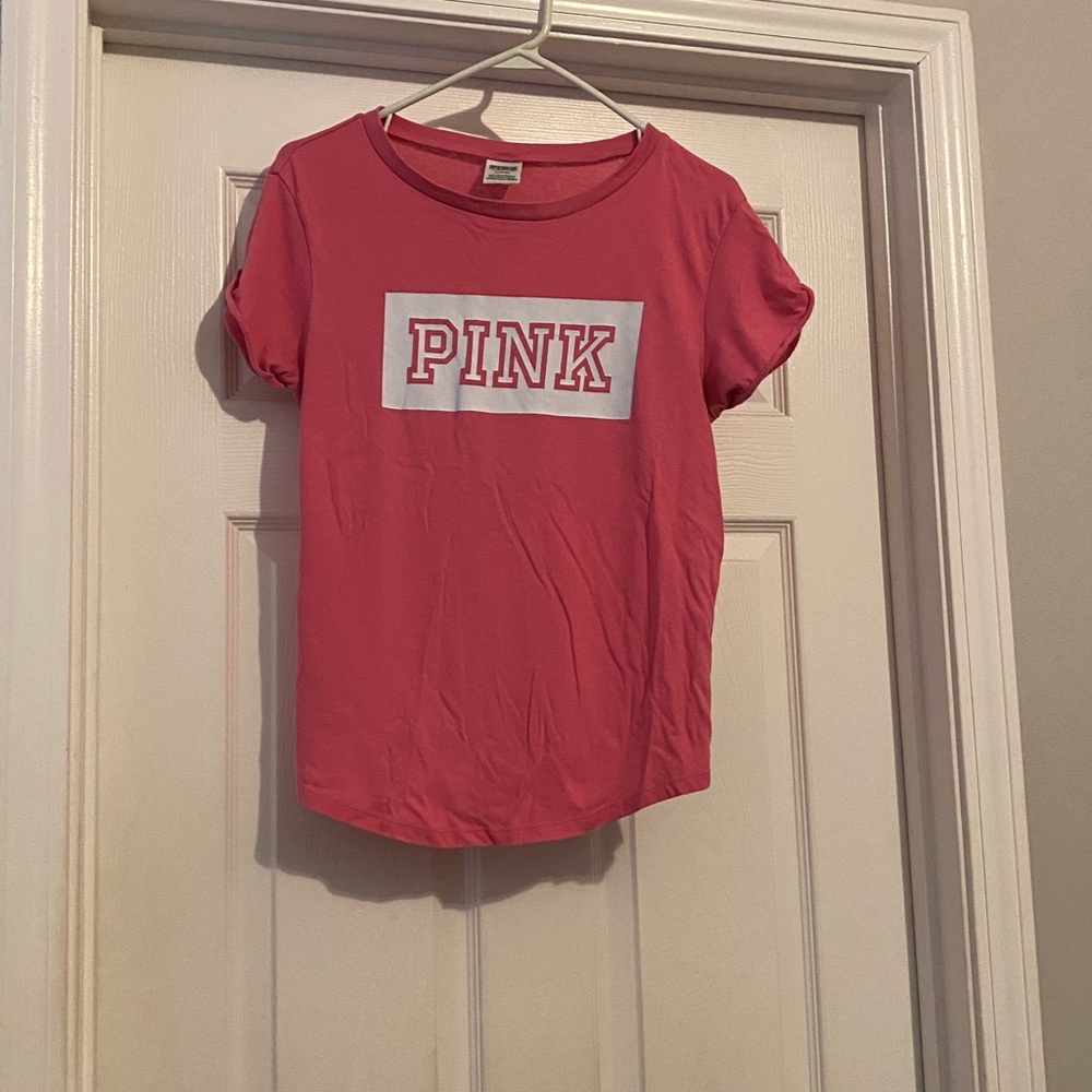 PINK Victoria's Secret Pink Logo Short Sleeve Tee